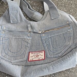 True Religion Denim Tote Bag